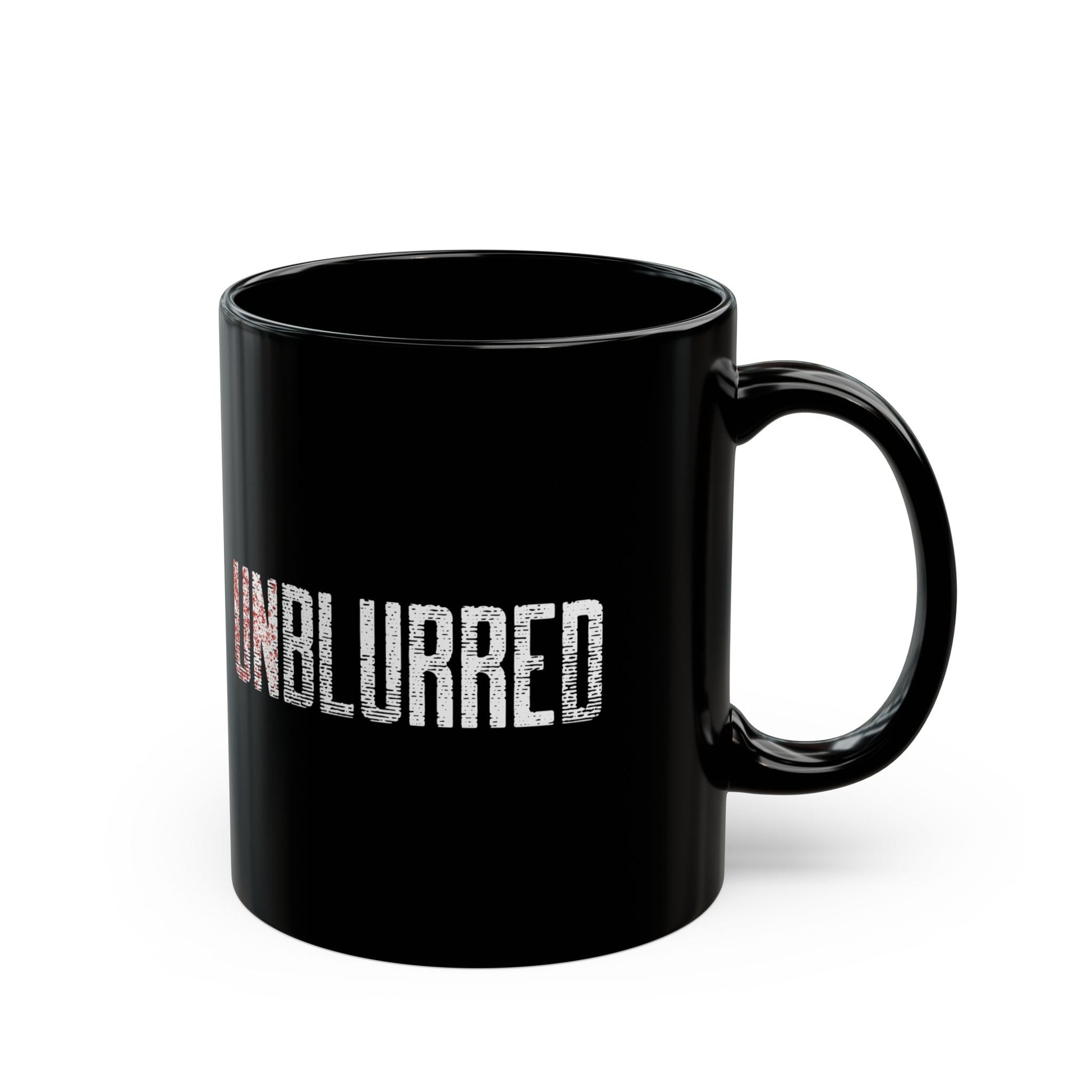 Unblurred Warrior Lion: Black mug 11oz