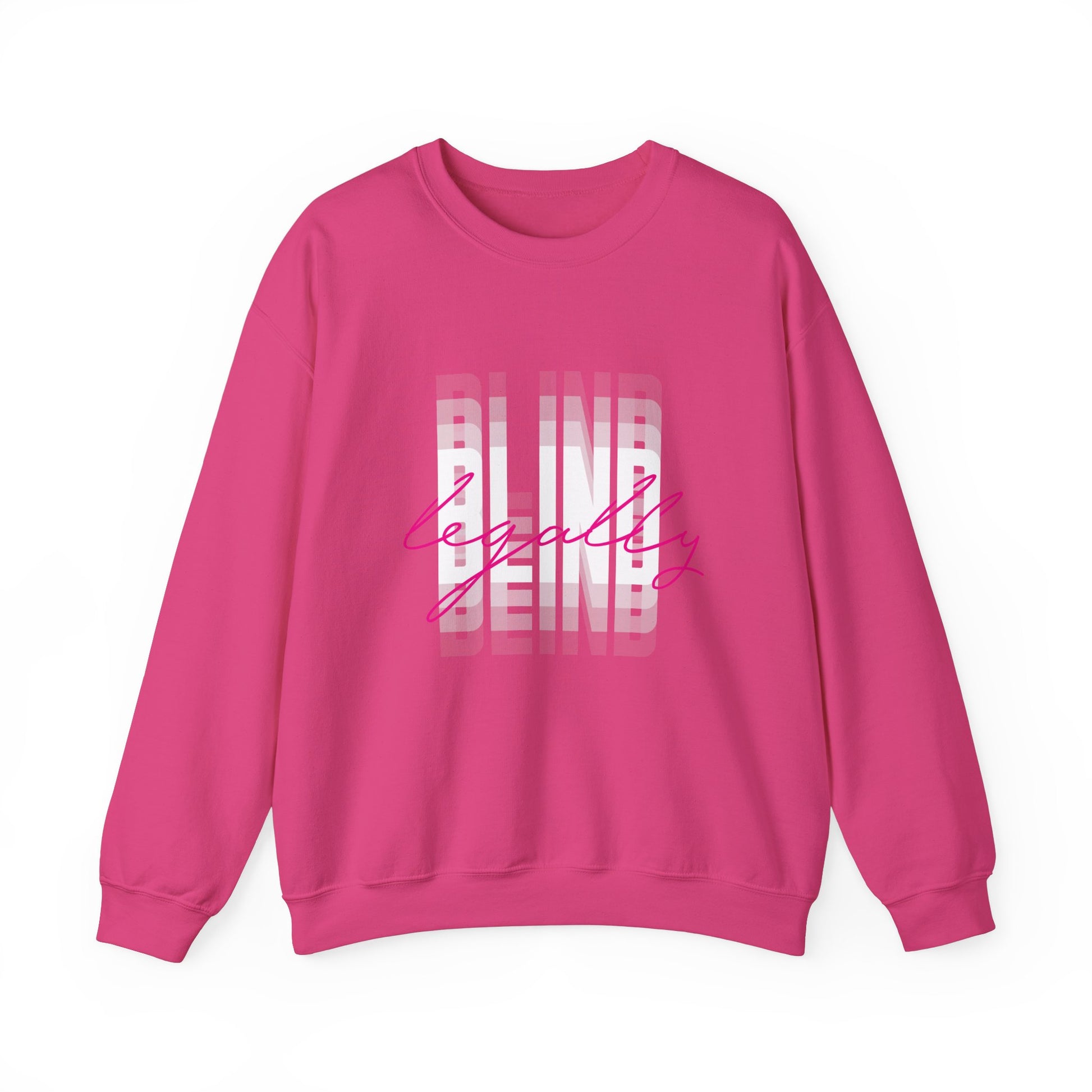 Legally Blind (pink)- Unisex Heavy Blend™ Crewneck Sweatshirt