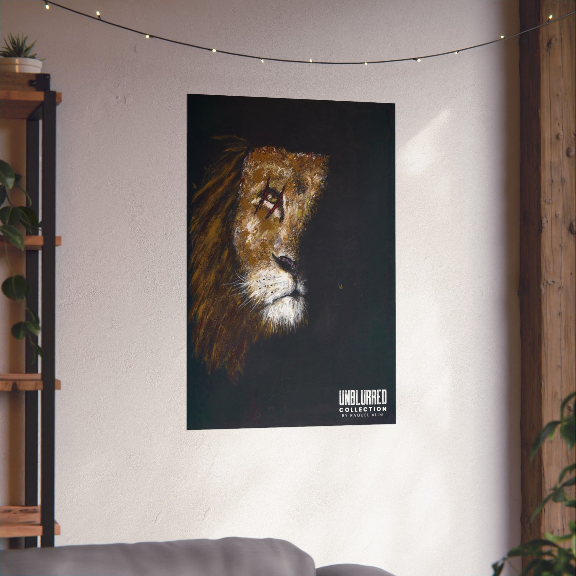 Unblurred Warrior Lion Poster