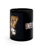 Warrior Lion: Black mug 11oz