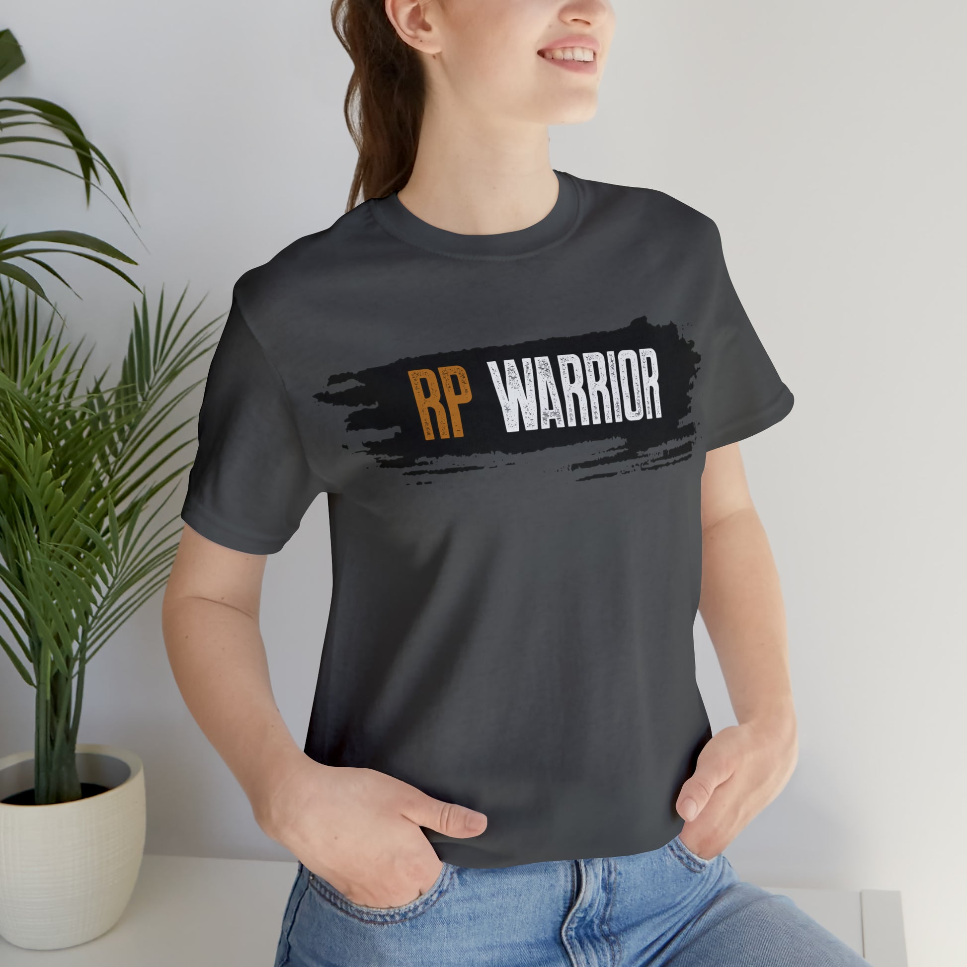 RP Warrior w/ black paint marks- Unisex Jersey Short Sleeve Tee