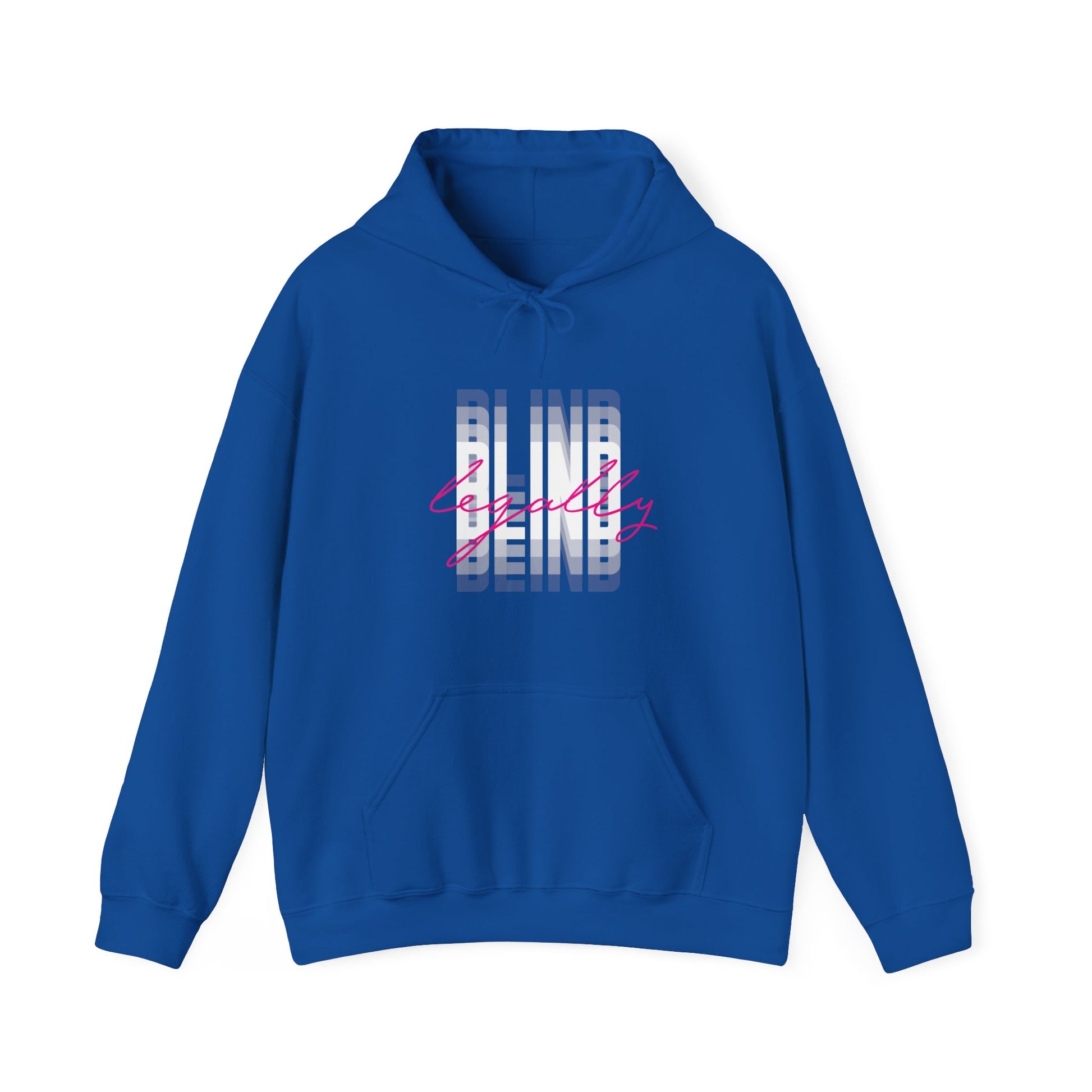 Legally Blind (Blurry) w/ pink- Unisex Heavy Blend™ Hooded Sweatshirt