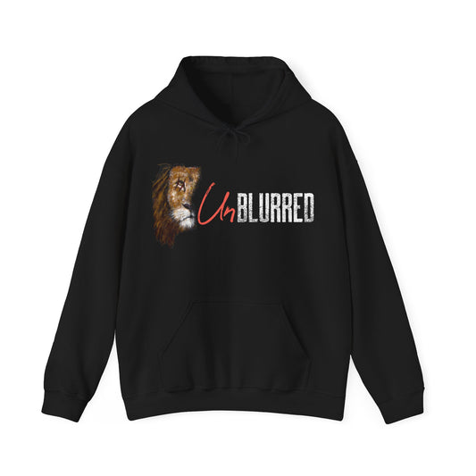 Unblurred Warrior Lion w/ orange -Unisex Heavy Blend™ Hooded Sweatshirt