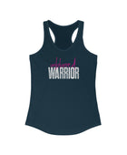 Unblurred Warrior w/ pink- Women's Racerback Tank