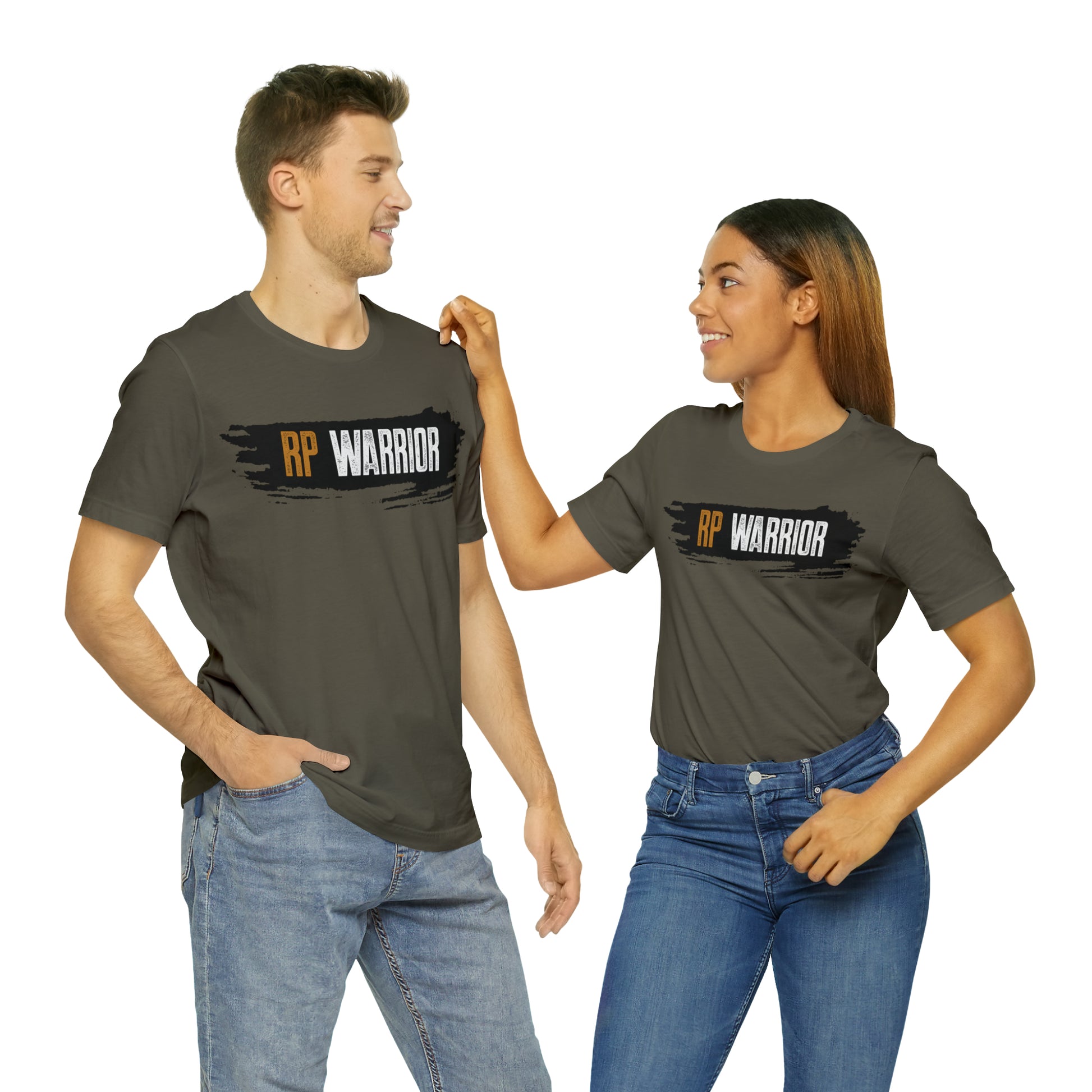 RP Warrior w/ black paint marks- Unisex Jersey Short Sleeve Tee