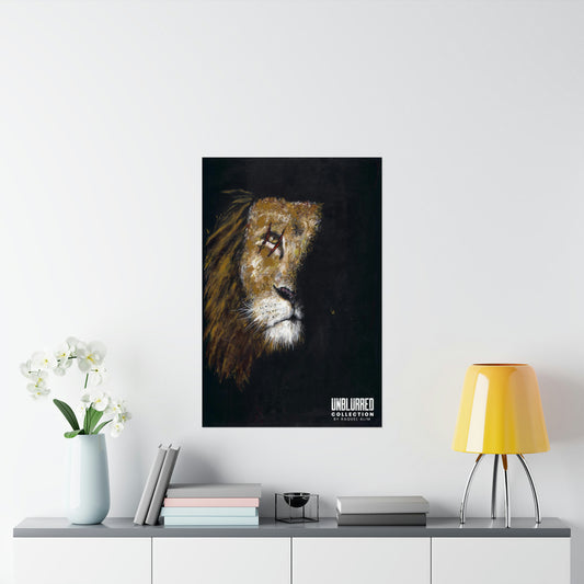 Unblurred Warrior Lion Poster