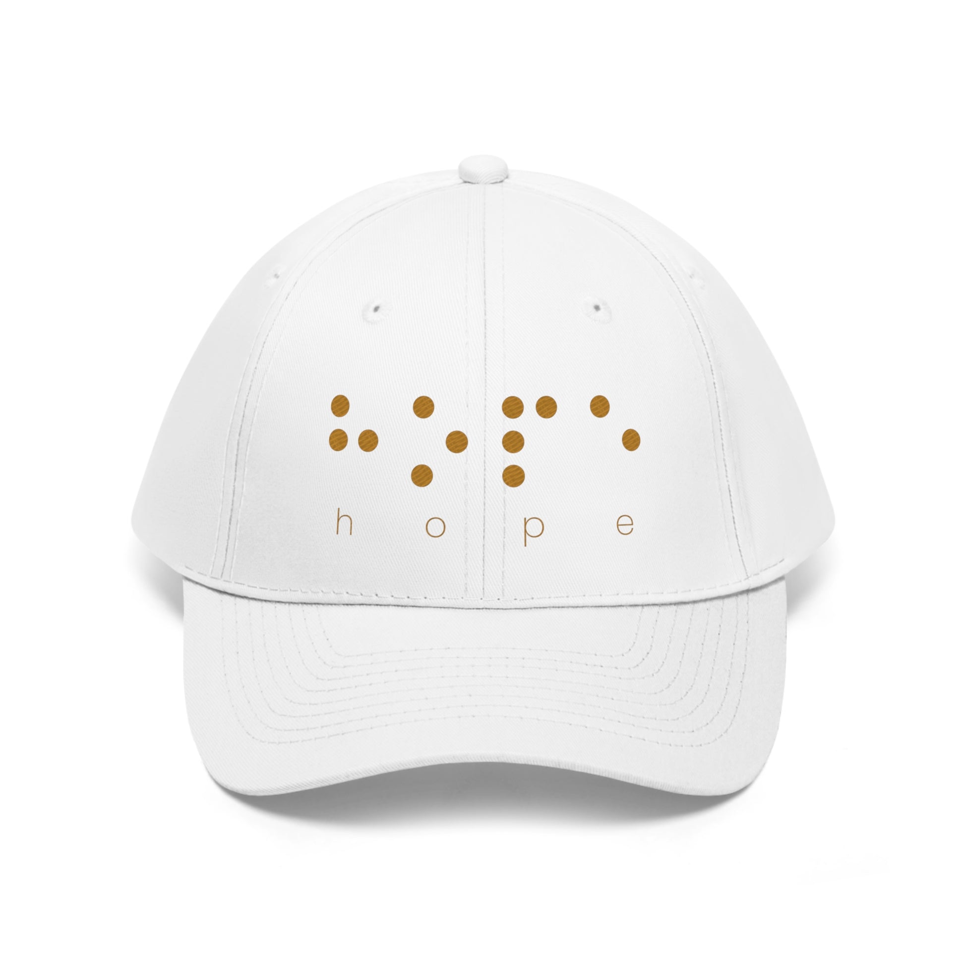 Hope (Braille Khaki Dots)  - Unisex Twill Cap