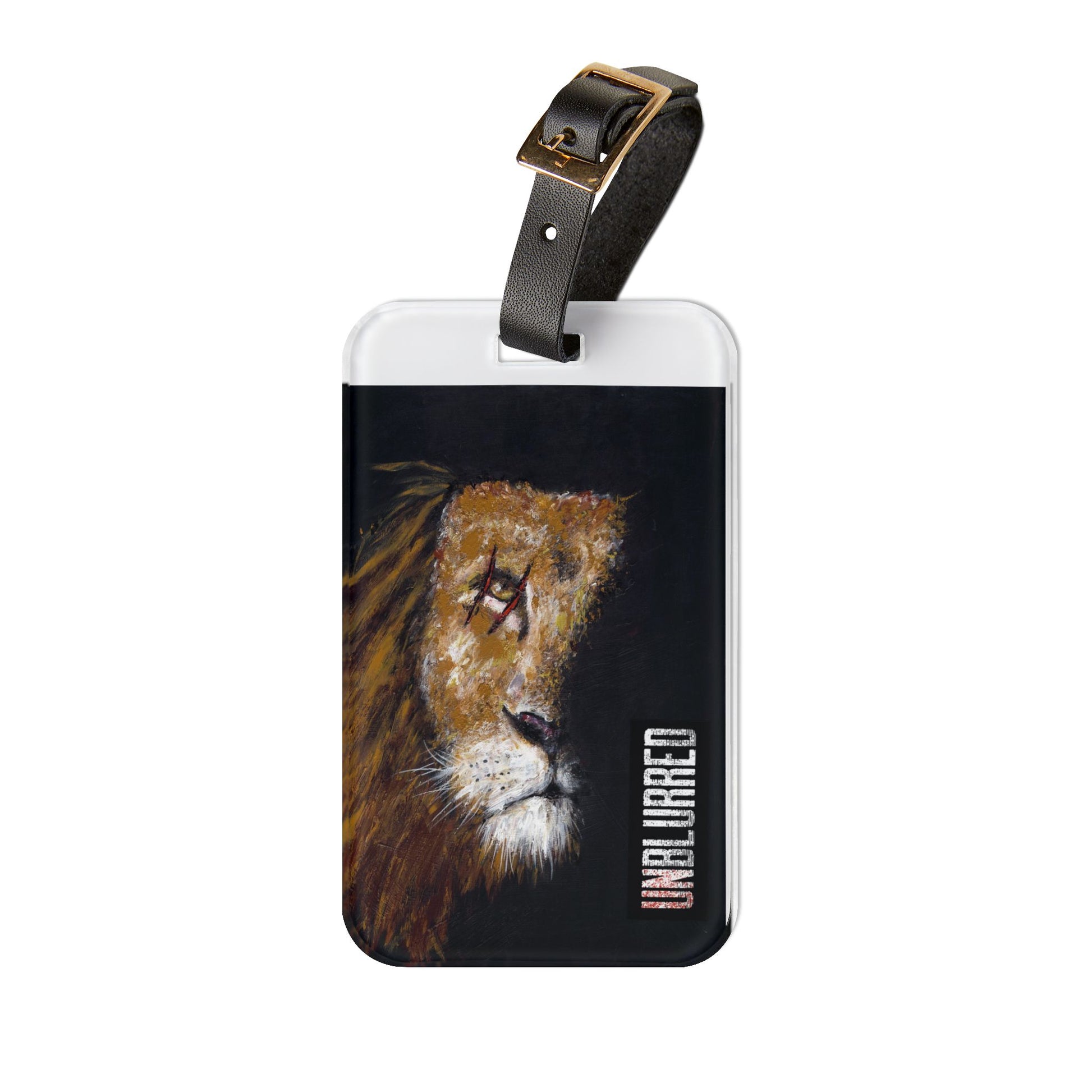 Unblurred Warrior Lion Luggage Tag