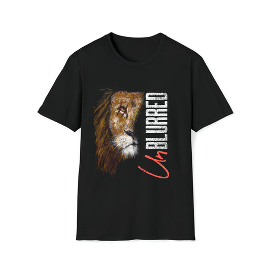 Unblurred Warrior Lion w/ orange-Unisex Softstyle T-Shirt/Orange