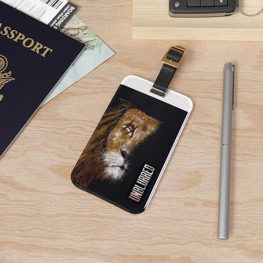 Unblurred Warrior Lion Luggage Tag