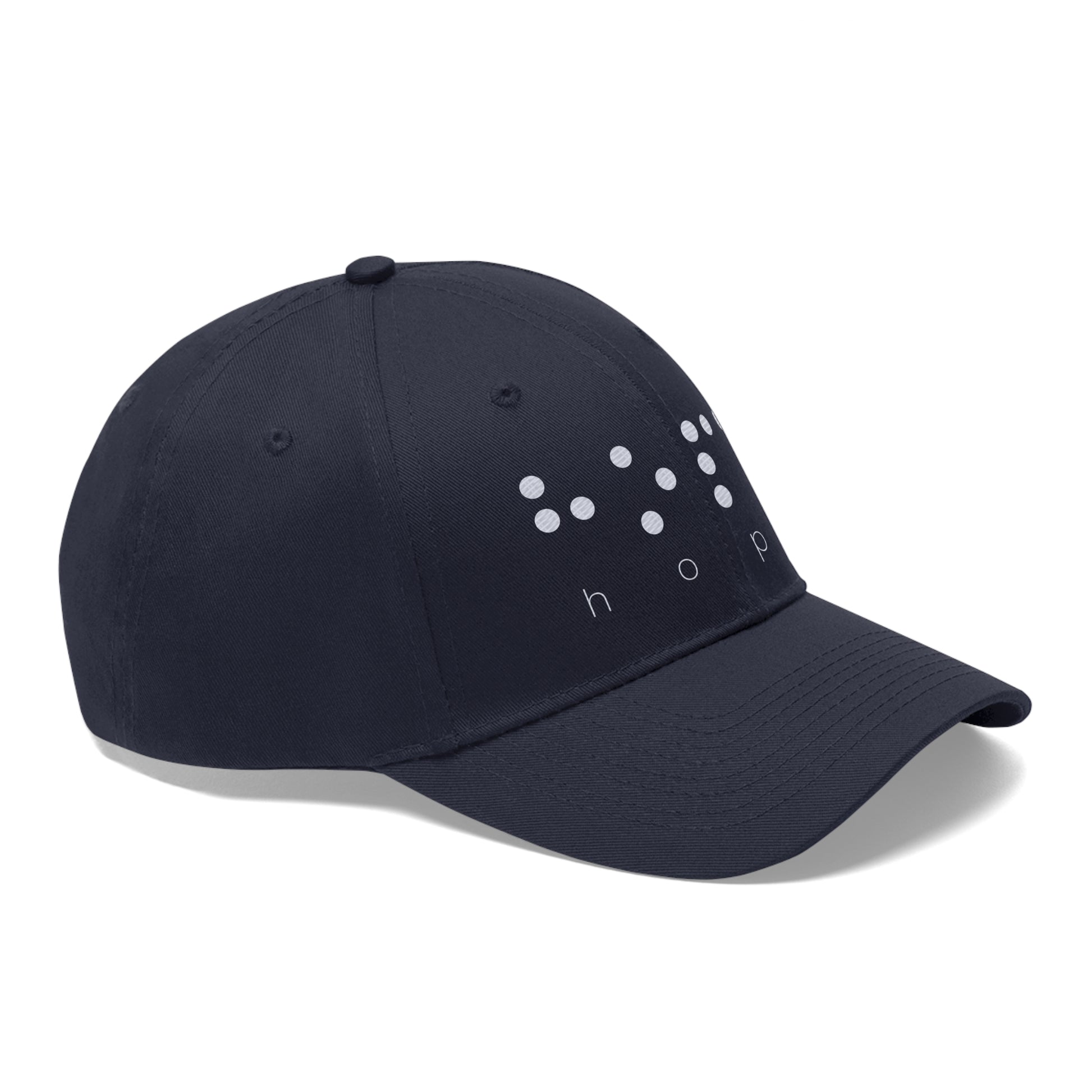 Hope (White Braille Dots) - Unisex Twill Cap