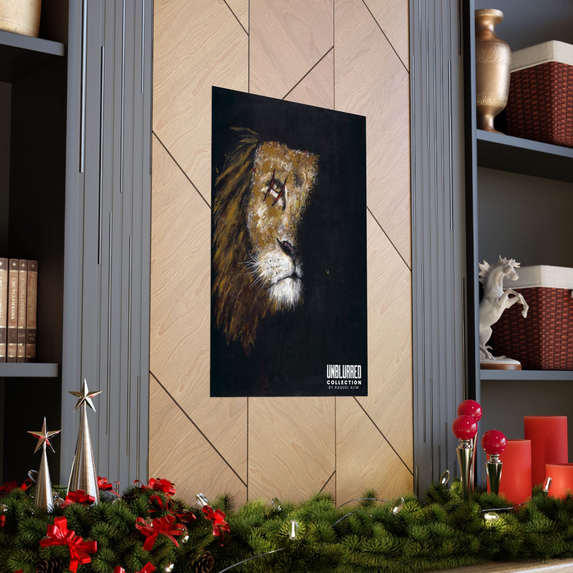 Unblurred Warrior Lion Poster