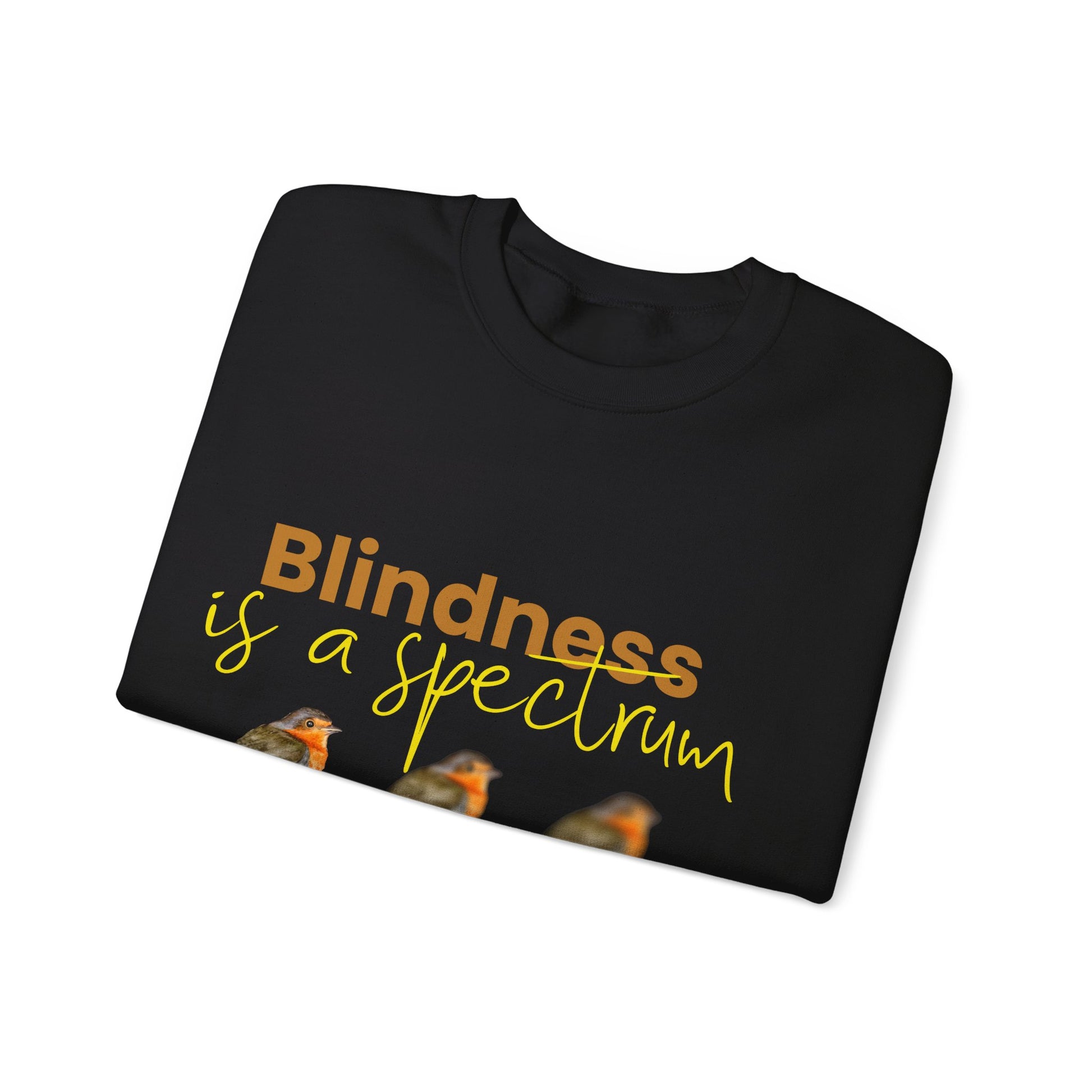 Blindness is a Spectrum Robin bird-- Unisex Heavy Blend™ Crewneck Sweatshirt