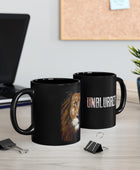 Warrior Lion: Black mug 11oz