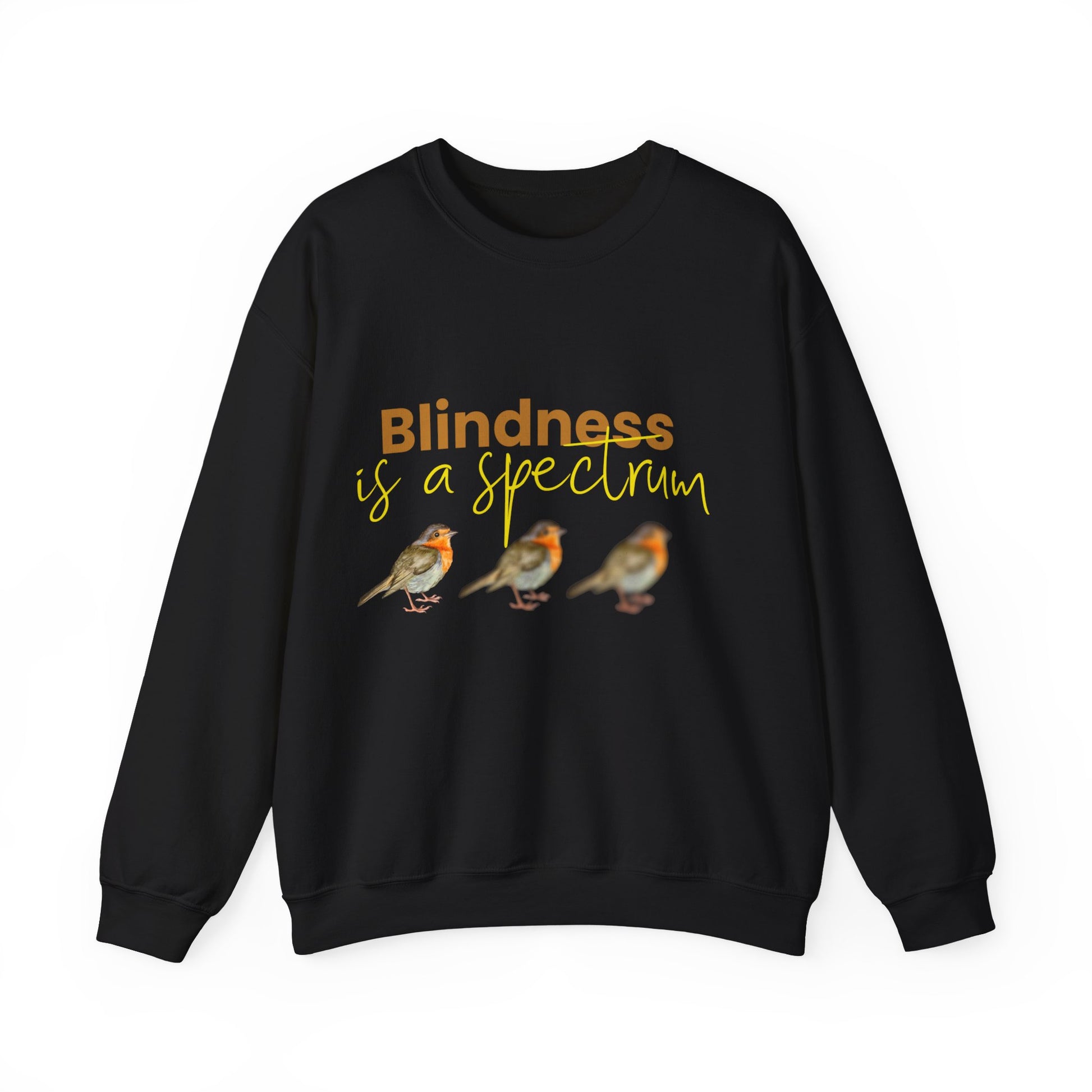 Blindness is a Spectrum Robin bird-- Unisex Heavy Blend™ Crewneck Sweatshirt