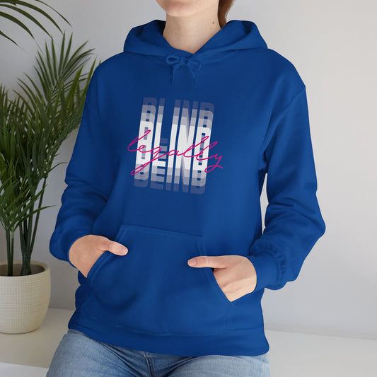 Legally Blind (Blurry) w/ pink- Unisex Heavy Blend™ Hooded Sweatshirt