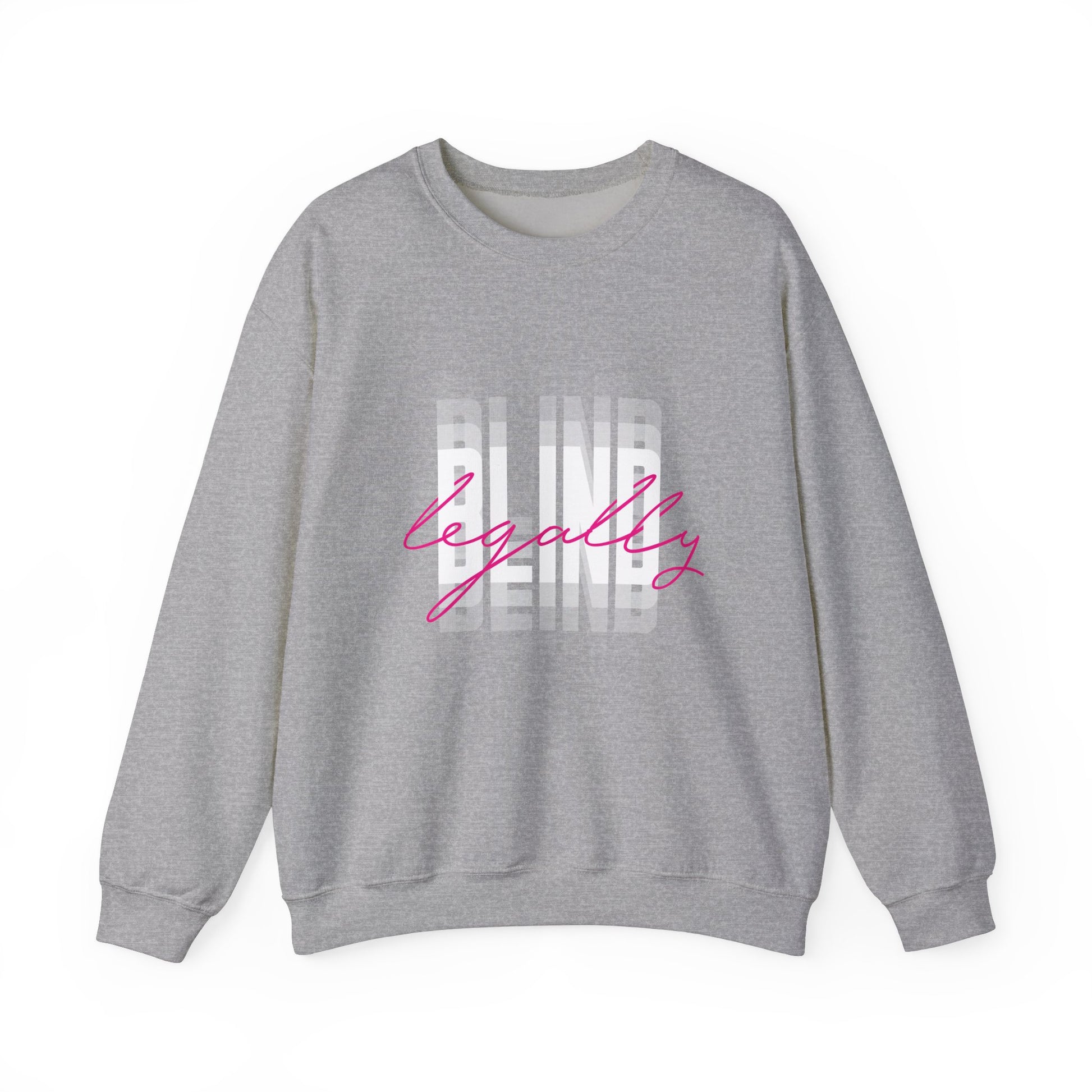 Legally Blind (pink)- Unisex Heavy Blend™ Crewneck Sweatshirt