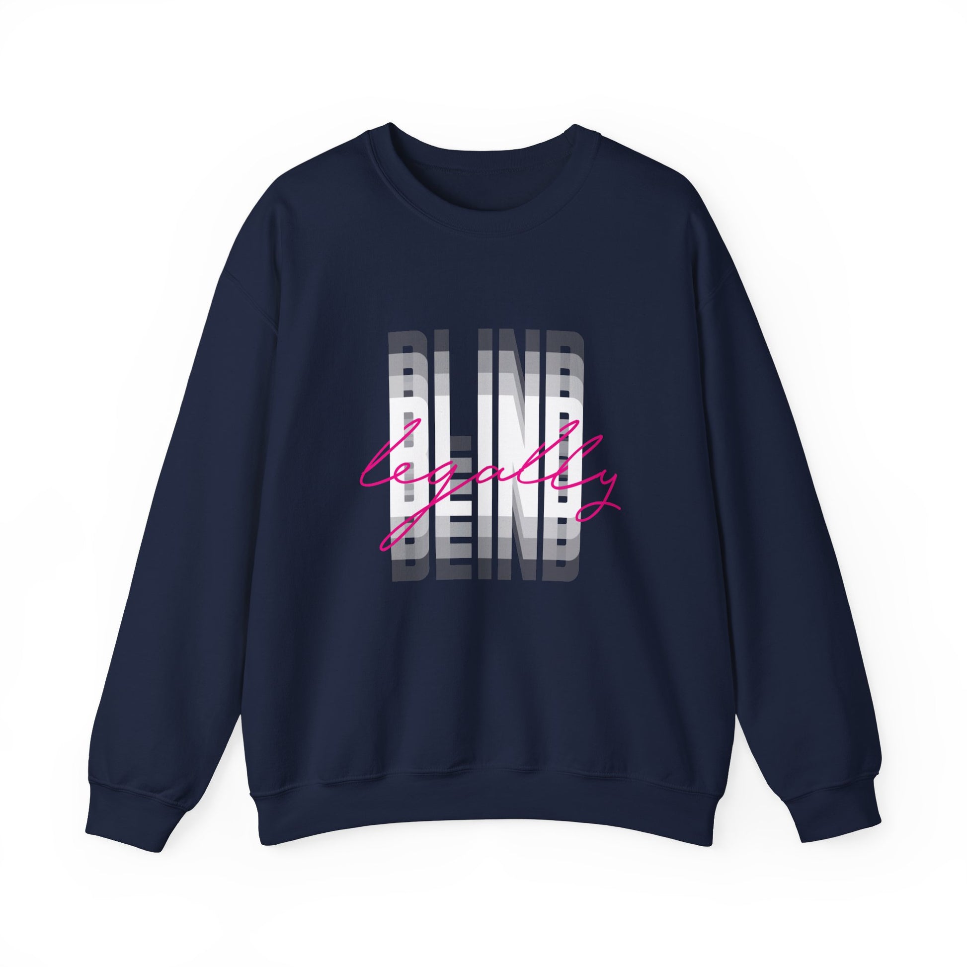 Legally Blind (pink)- Unisex Heavy Blend™ Crewneck Sweatshirt