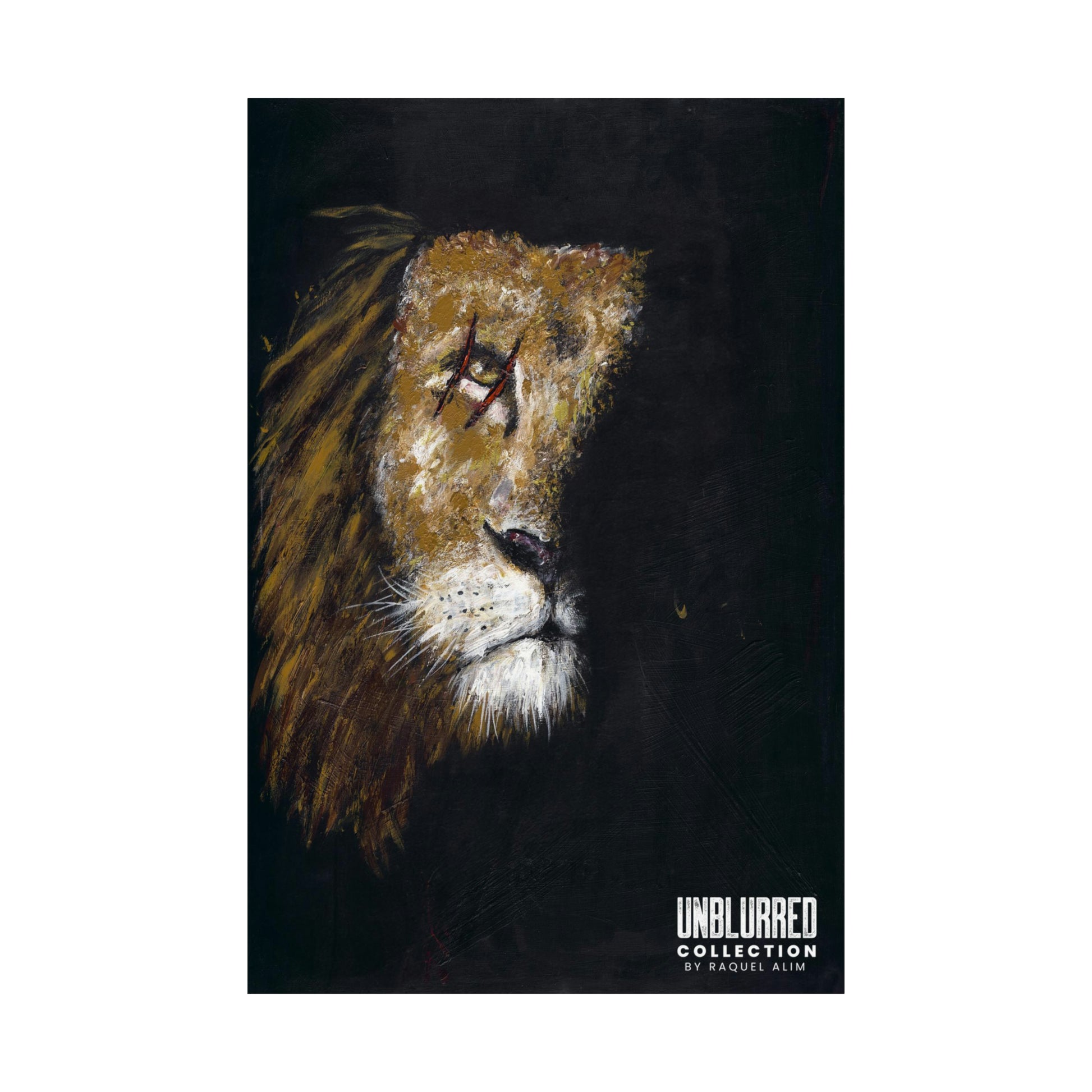 Unblurred Warrior Lion Poster