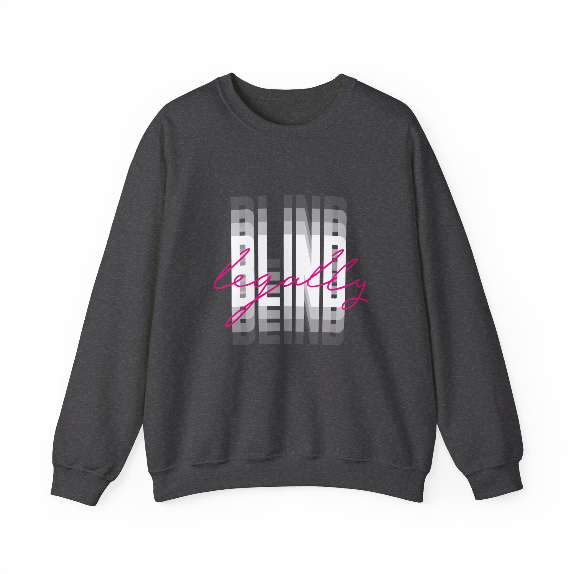 Legally Blind (pink)- Unisex Heavy Blend™ Crewneck Sweatshirt