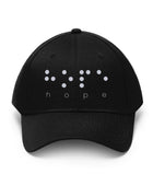 Hope (White Braille Dots) - Unisex Twill Cap