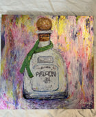 Patron Silver Tequila Bottle Brushed Metal Print